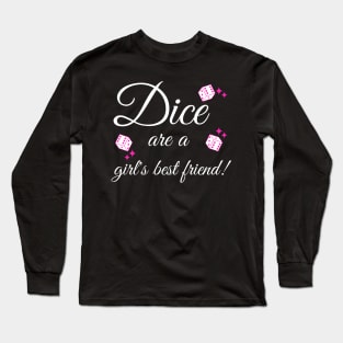 Dice are a Girls Best Friend Bunco Game Night Funny Shirt Hoodie Sweatshirt Mask Long Sleeve T-Shirt